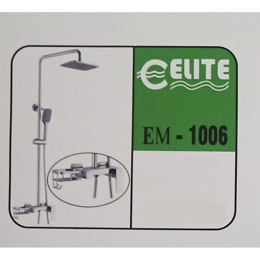 Kran Shower/Tiang Shower Set Minimalis (Panas+Dingin)-Elite EM1006