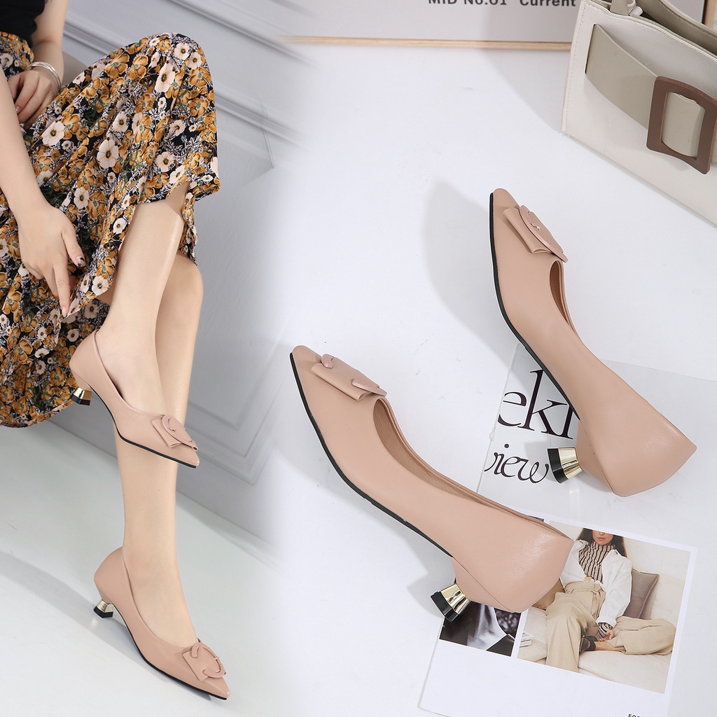 JISO RYONA ELMA-02 Sepatu Kerja Wanita Heels 4cm Import Premium