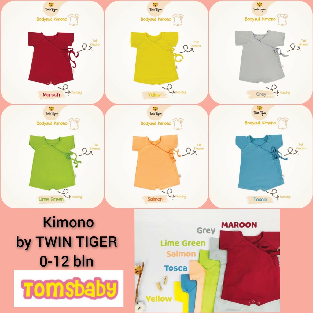 TWIN TIGER 1pcs Jumper Romper KIMONO Bayi Premium Unisex