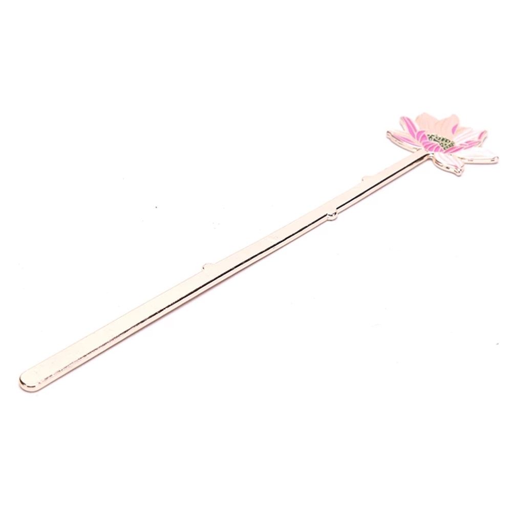 ELEGANT Creative Bookmarks Colorful Page Label Reading Assistant Lotus Flower Students Special School Supplies Metal Sakura Book Support