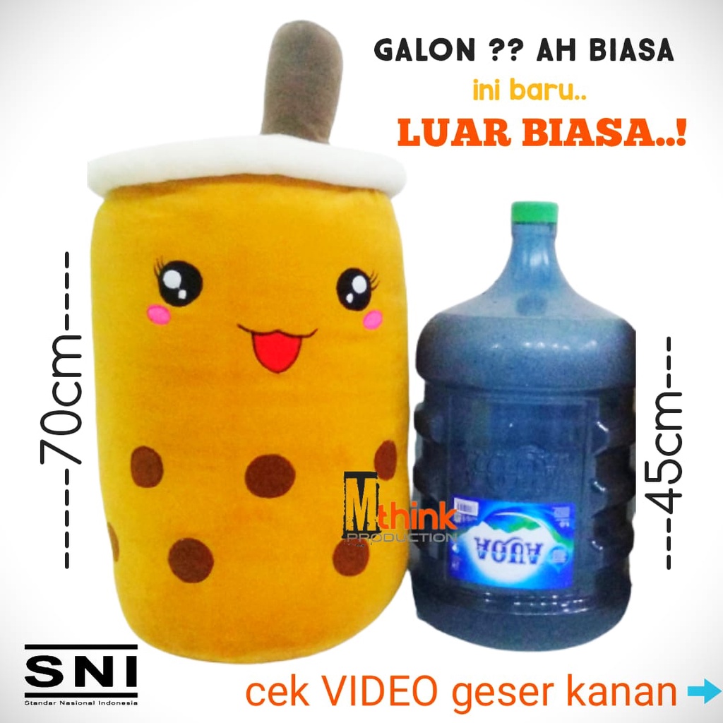 boneka boba super jumbo / boba sugar milk tea besar original harga tangan pertama