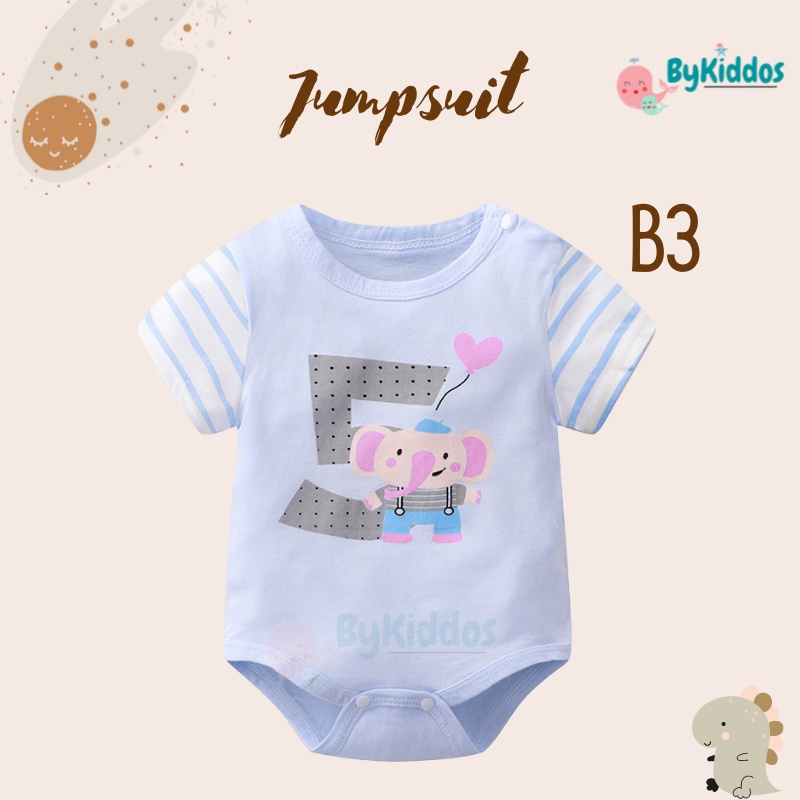 ByKiddos - Jumper Import Lengan pendek / Jumpsuit Import Lucu /  Baju Bayi Imut Lucu / Jumper Bayi Pendek Import Part 1