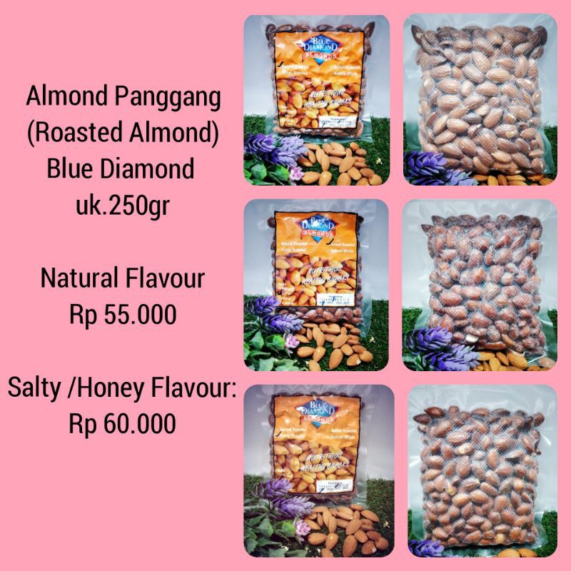 

Kacang Almond Panggang Kupas 250 gr Roasted Natural Asin Madu Snack Cemilan Balikpapan Kalimantan