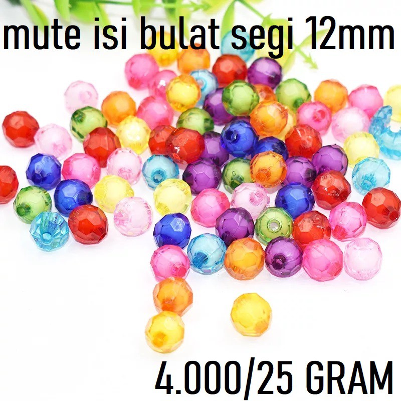 mote isi bola dunia segi 12mm/25 gram