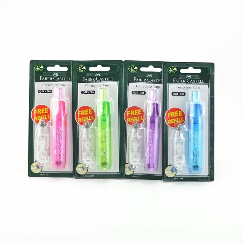 

Correction Tape Faber Castell QJR 506 Tipe Barrel Bonus Refill