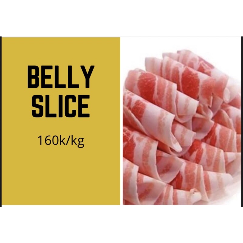 

pork belly slice 1kg