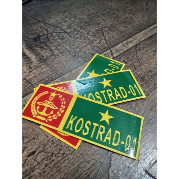 Stiker Timbul Logo KOSTRAD-01 30mm x 85mm