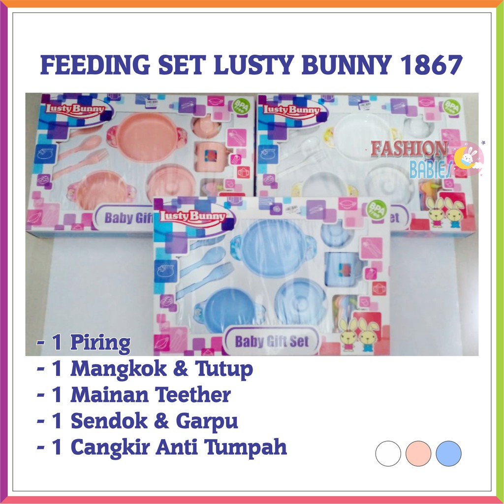 LUSTY BUNNY SET LARGE / FEEDING SET LB 1867 / TEMPAT MAKAN SET BAYI / KADO