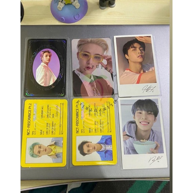 Photocard official renjun YB, renjun agent, renjun lemonilo, id card kun ten, natrep doyoung johnny