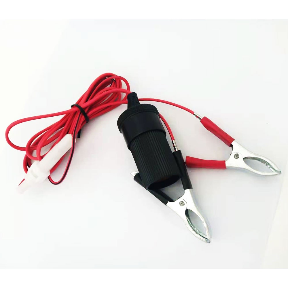 Terminal Clip-on Aki Mobil Cigarette Plug Power Socket 12V 1.5 Meter