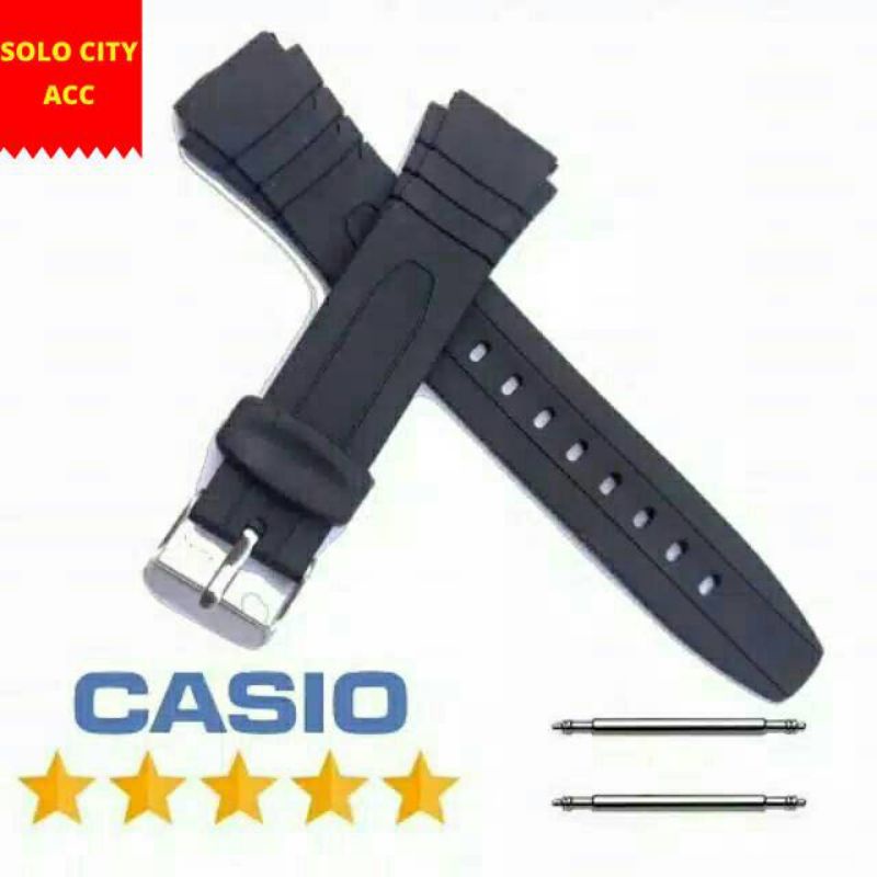 Strap Tali Jam Tangan Casio F-201W F-201 F201 W F201-W Free Pen