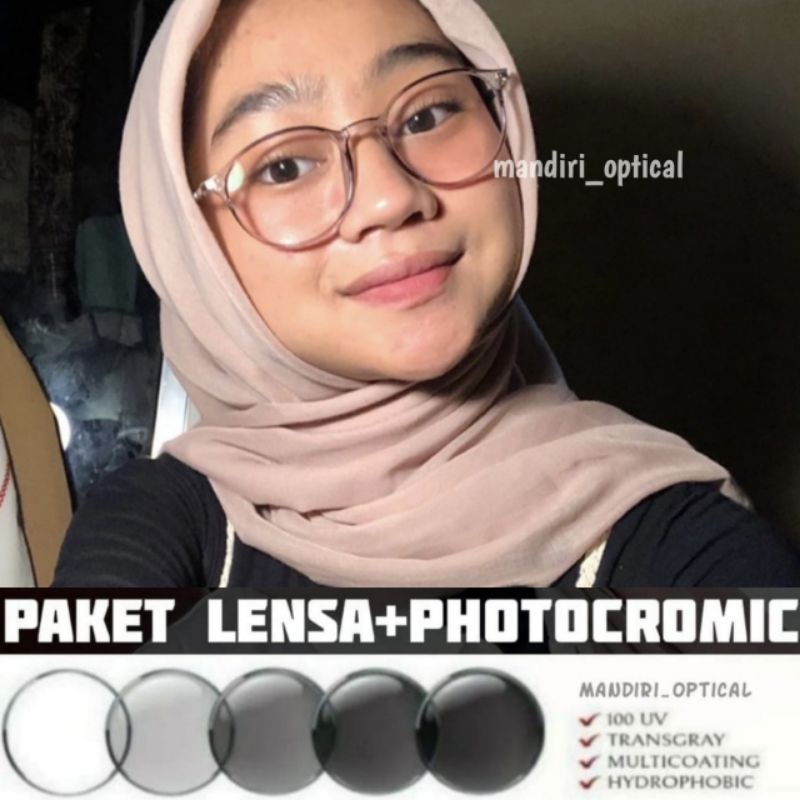 Frame lensa antiradiasi | Kacamata Photocromic | Kacamata Minus | Gratis lensa Photocromic | kacamata wanita | kacamata murah | bisa cod | Kode 21471