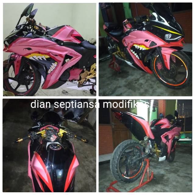 Full fairing R25 untuk new Mega pro mono shok