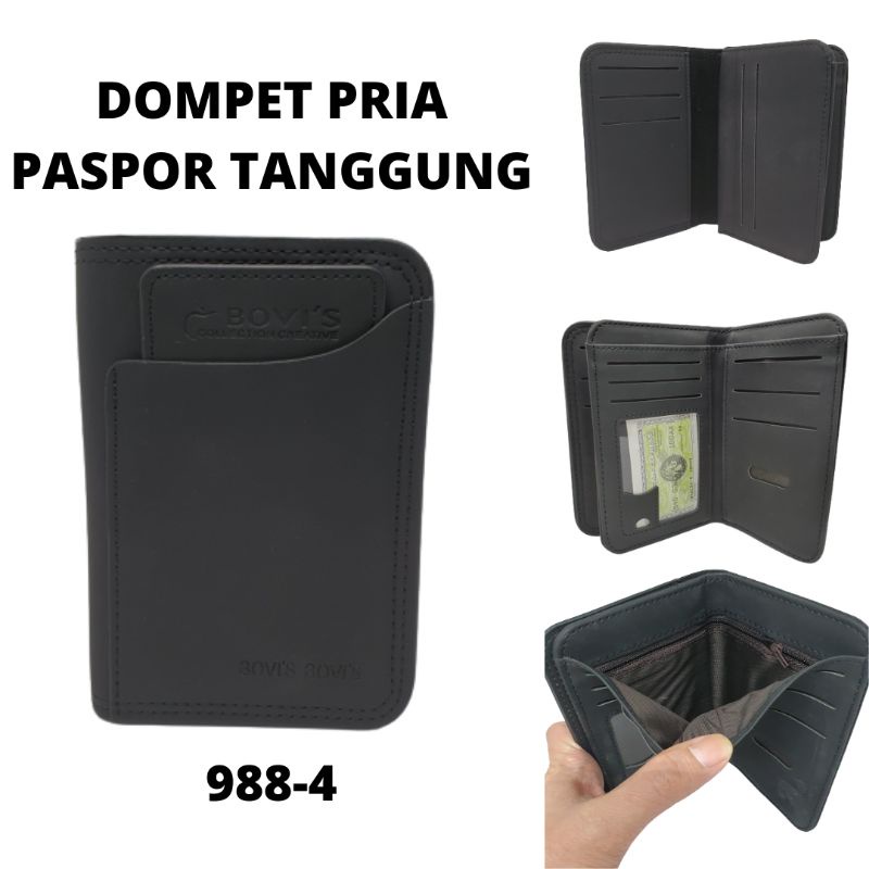 Dompet Pria Cowok Dewasa Bovis Ukuran Tanggung 3/4 Harga Murah Model Keren dan Terbaru Bahan PU Leather Kualitas Distro