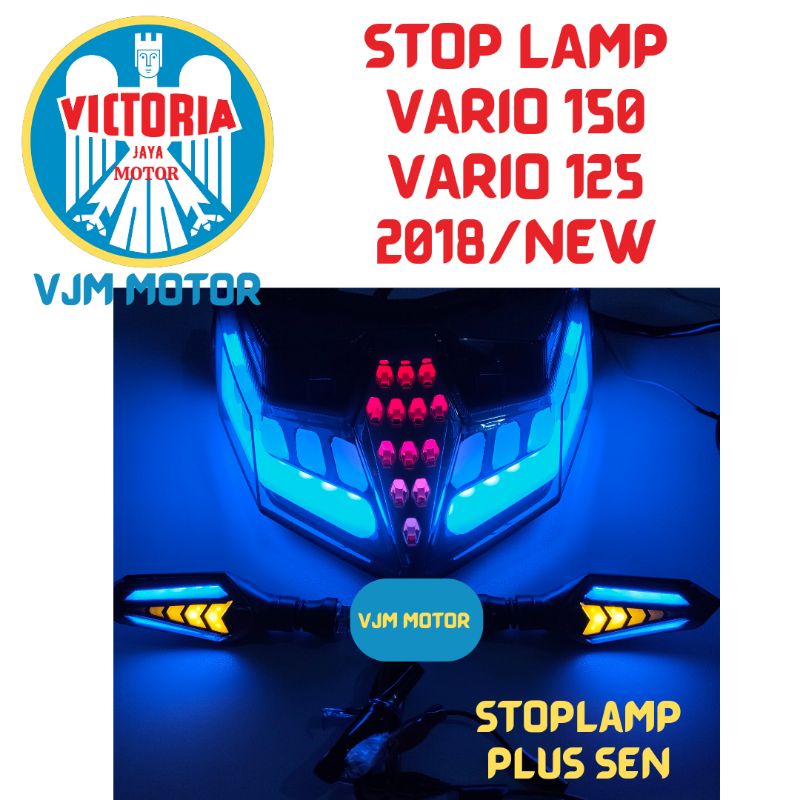 STOPLAMP VARIO 125 150 NEW 2019 2020 2021 PLUS LAMPU SEN SEPASANG BIRU MERAH PUTIH