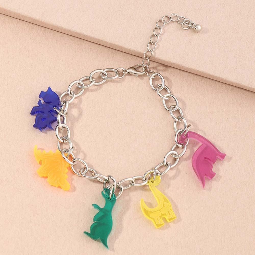 Needway Dinosaurus Gelang Hadiah Ulang Tahun Wanita Lucu Permen Warna Kartun Fashion Perhiasan