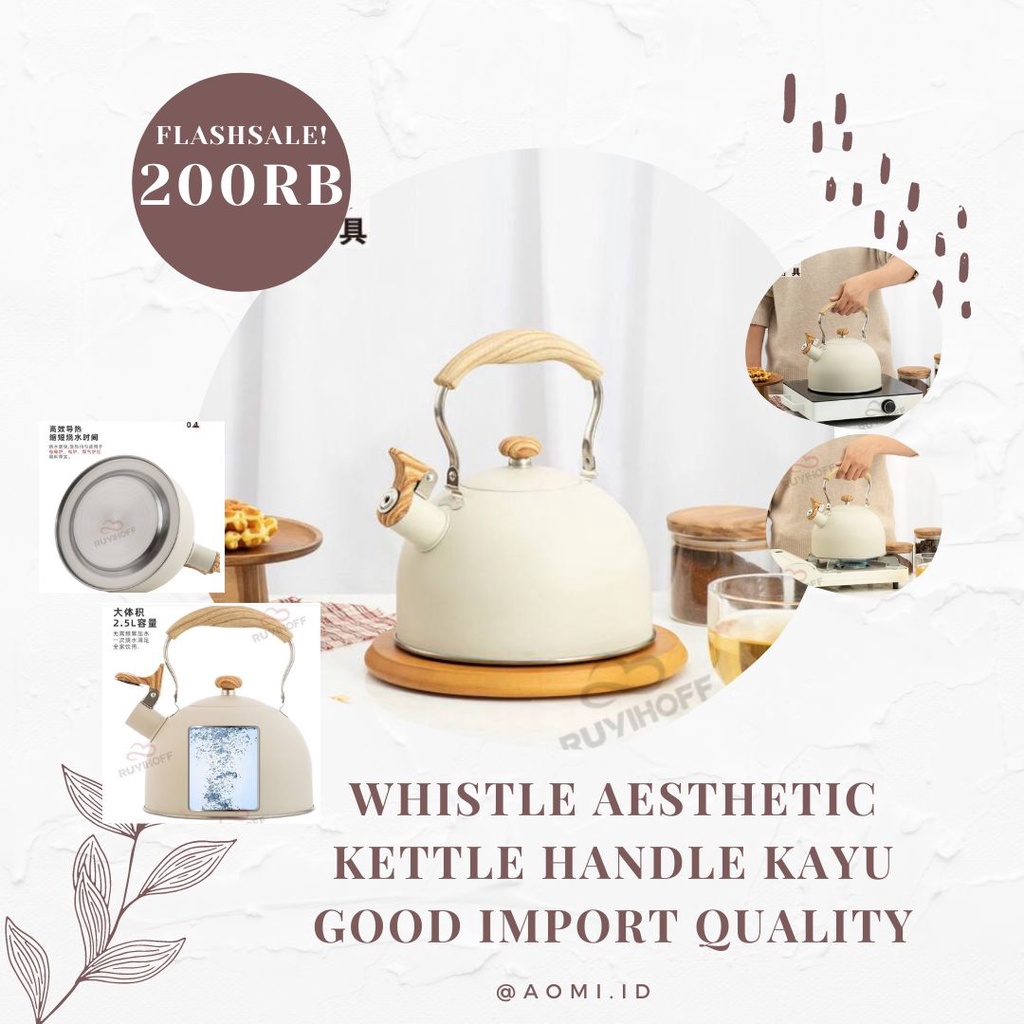 [READY STOCK] WHISTLING KETTLE AESTHETIC TEKO PLUIT SIUL RUYIHOFF TEKO DRAKOR HOMETOWN CHA CHA HANDL