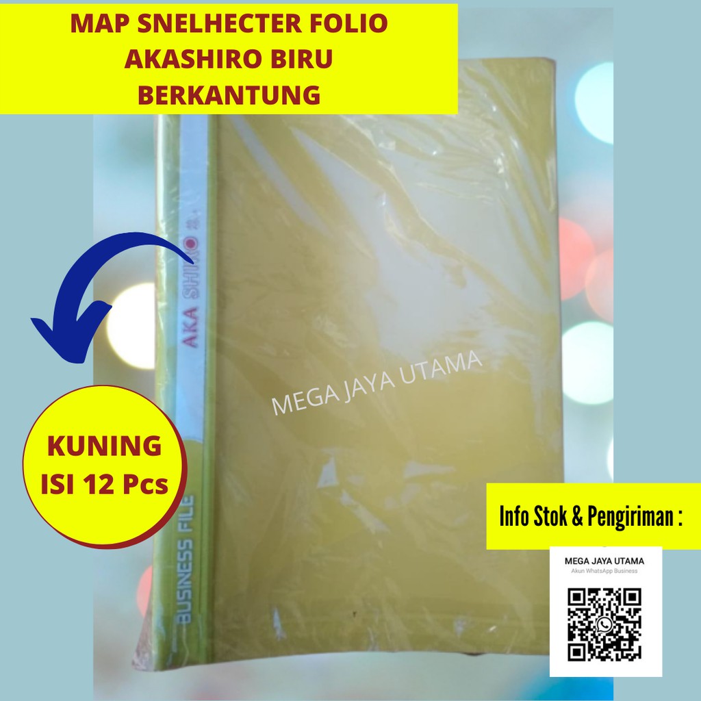 

BUSINESS FILE - MAP PLASTIK BERACCO - MAP SNELHECTER UKURAN FOLIO MERK AKASHIRO WARNA KUNING KANTUNG