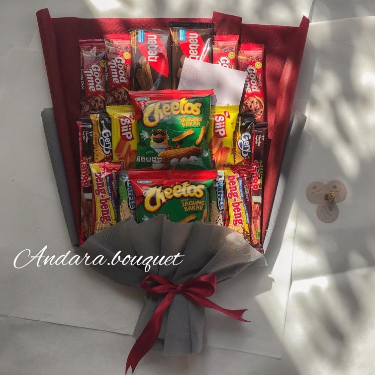 

⭐Baru☑d4tang.⭐ (B9) Bucket snack/buket snack/bouquet snack [INCLUDE: Greeting card+packing][.,Makaci