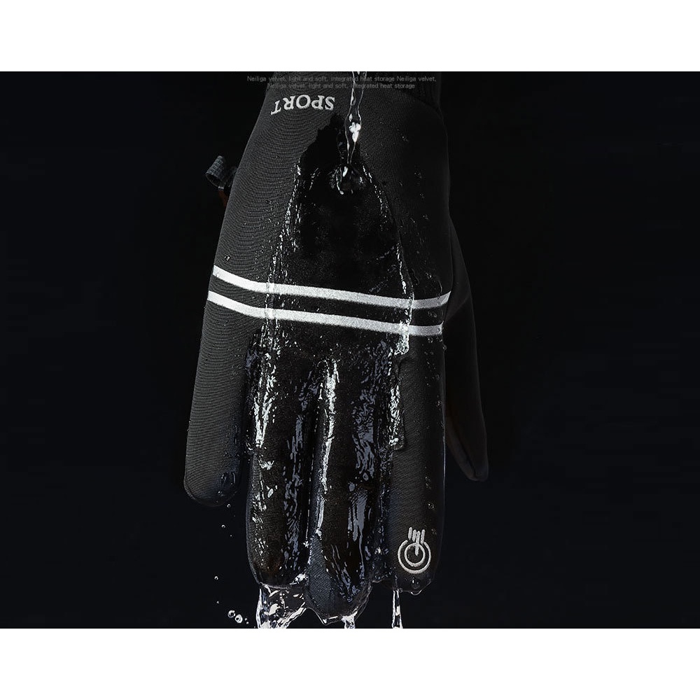 G5U Dake Sarung Tangan Touch Screen Winter Waterproof Cycling Gloves Size L - D021 - Black Or-i