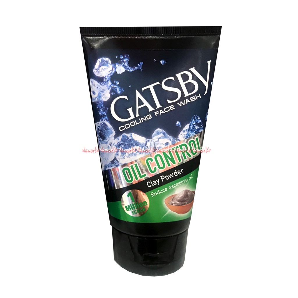 Gatsby Oil Control Clay Lemon 100gr Powder Cooling Face Wash Sabun Muka Pria Cowok Gatsbi