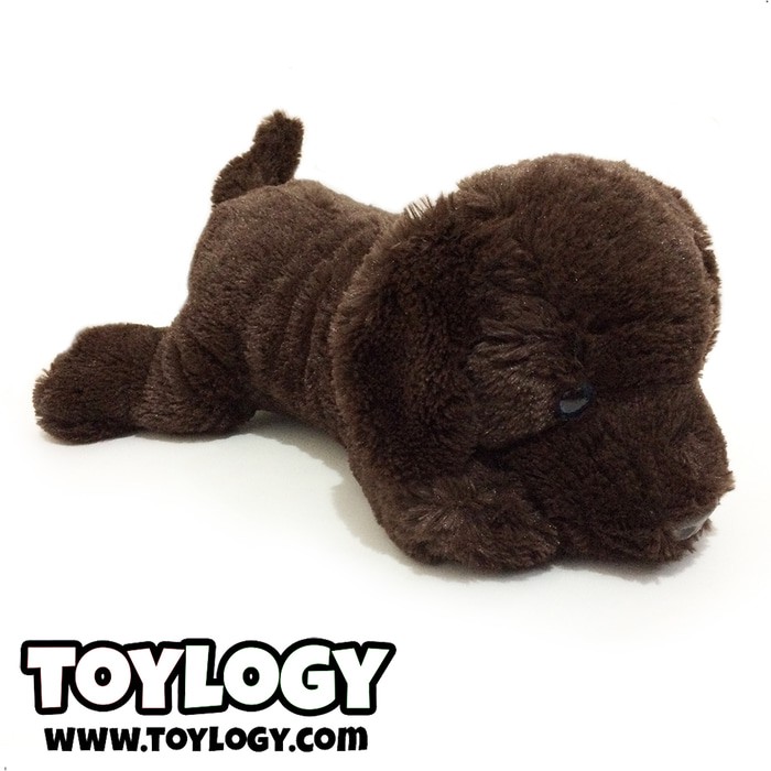 Boneka Hewan Anjing Labrador Coklat ( Lying Brown Labrador Stuffed )