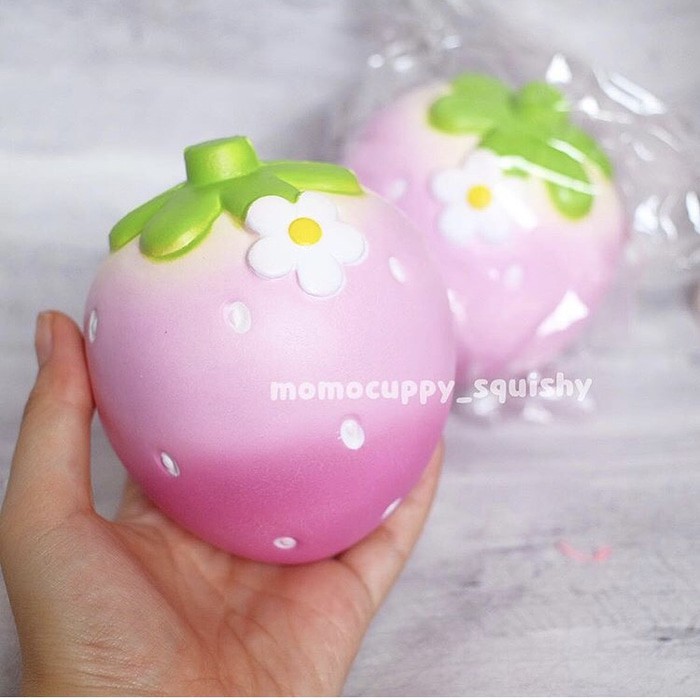 Squishy licensed big strawberry pink by mother garden / creative yoko