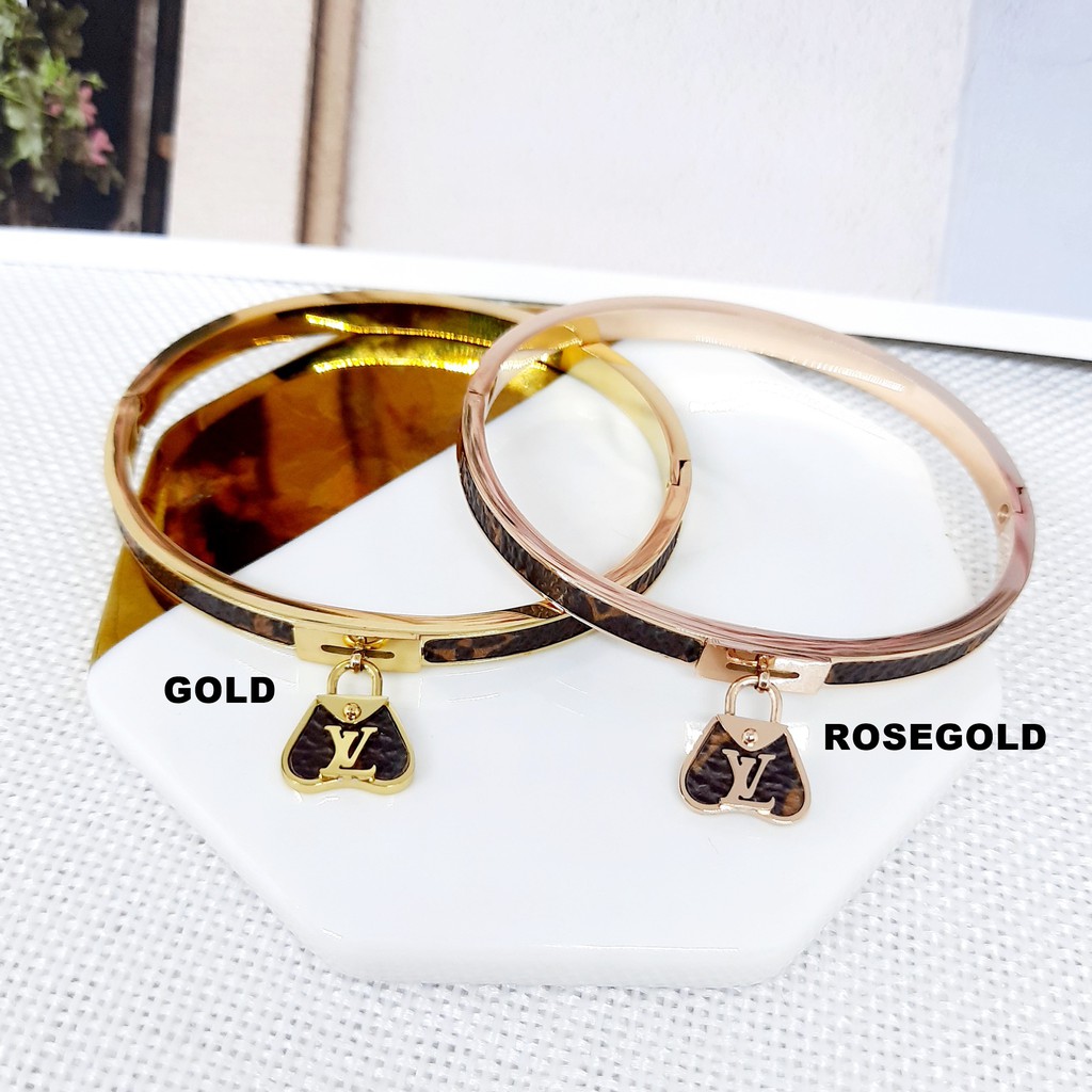 Gelang Titanium Bangle Premium Brand Fashion Rose Gold - BB577