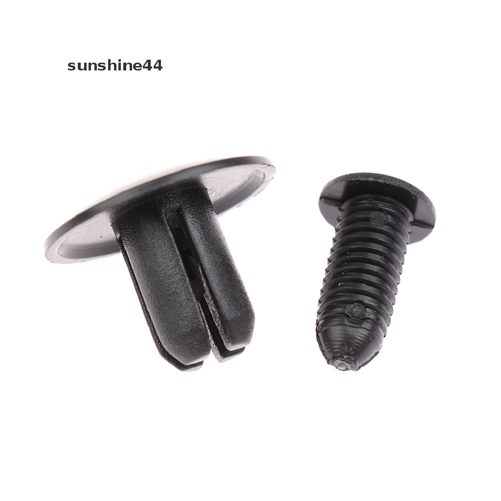 Sunshine 100pcs Klip Rivet Pengencang Pintu Mobil Bahan Plastik Ukuran 8mm