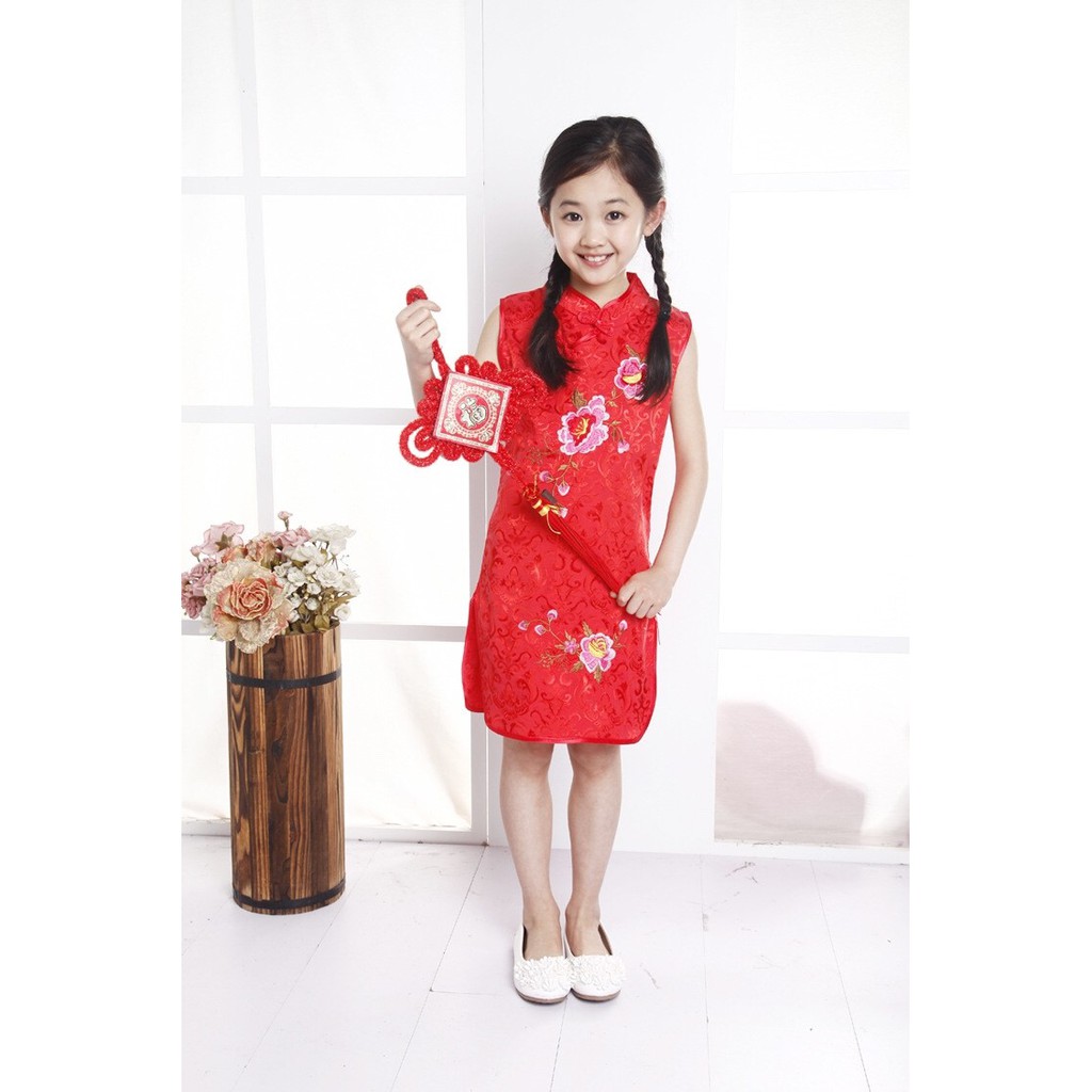 CHEONGSAM FLOWER RED