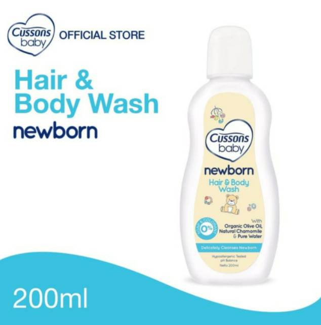 Cussons Baby NEWBORN Hair &amp; Body 200 ml | 100ml | Shampo Sabun Cair Bayi Delicately Cleanses Newborn