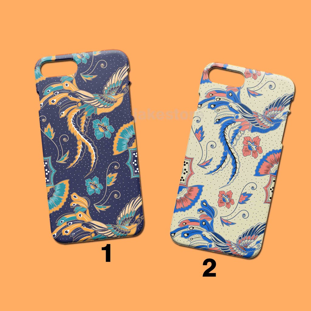 case samsung a3 a5 a6 a7 a8 plus 2016 2017 2018 Batik Biru Colorfull casing hardcase