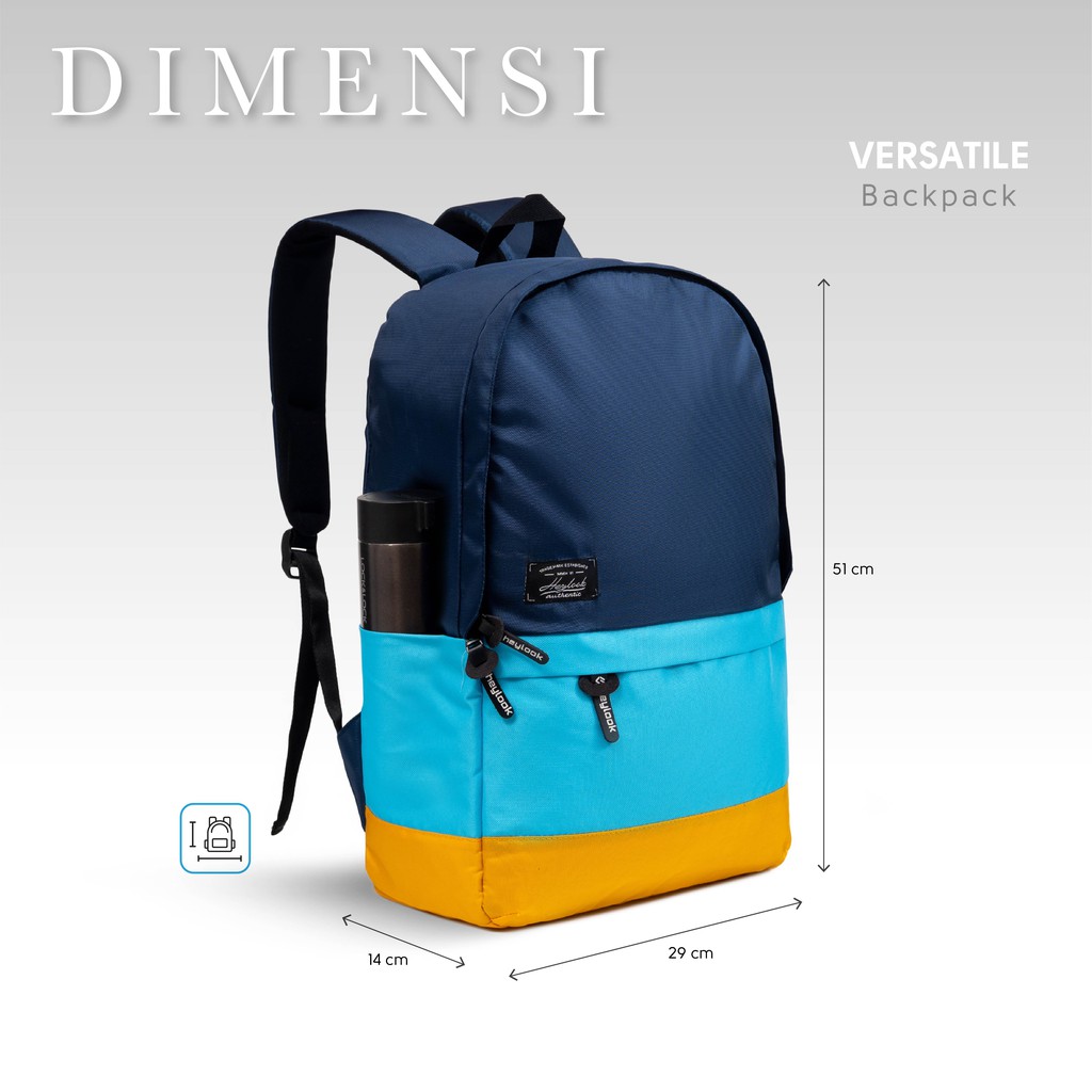 [BISA COD] VERSATILLE Backpack Unisex Tas Ransel Laptop BerGARANSI Pria Wanita Kuliah Kerja Sekolah