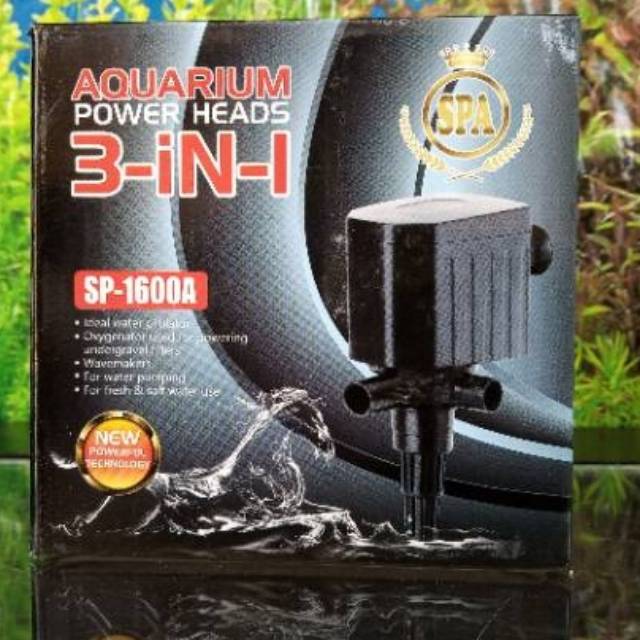 Mesin Pompa Celup SAKKAI SPA SP-1600A Filter Aquarium Aquascape Hidroponik Submersible Pump Power Head