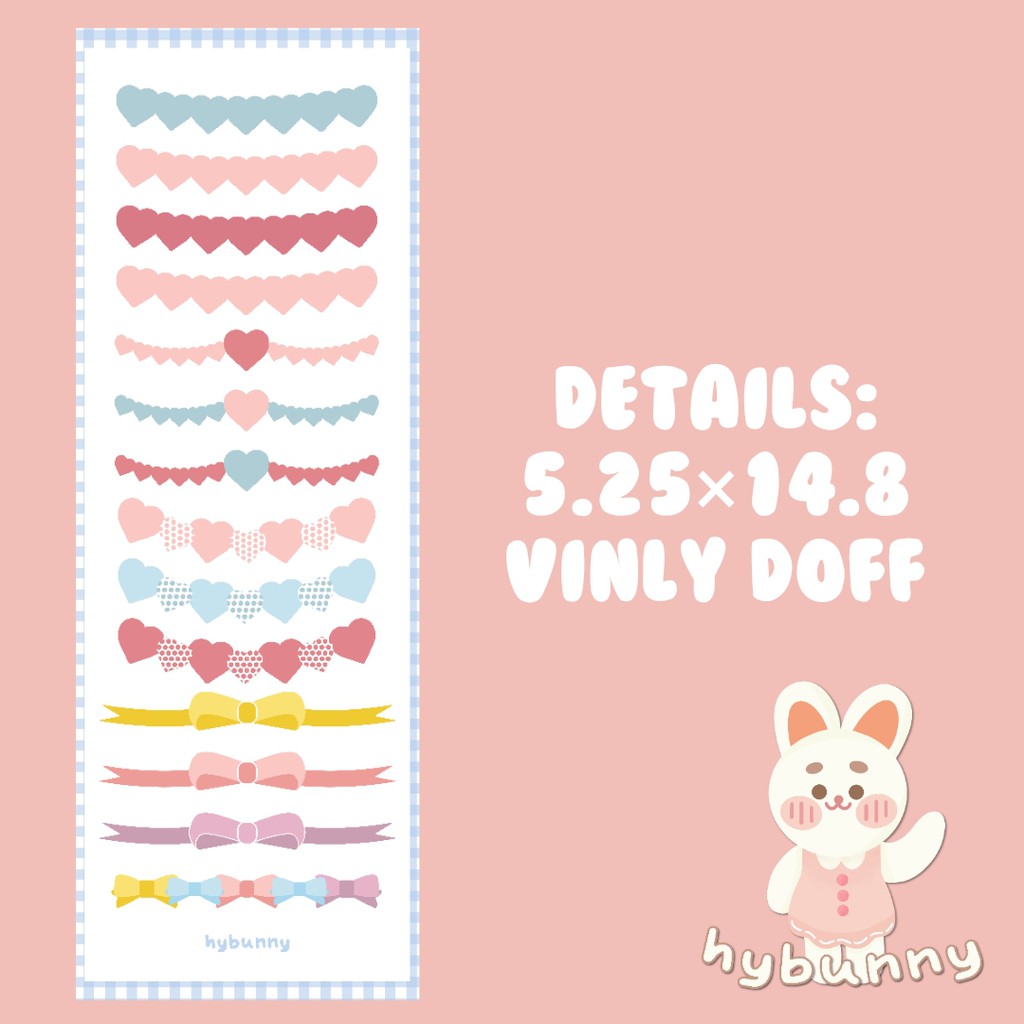 

Sticker Deco Polcos Journal Kiss Cut Love Ornament || Hybunny