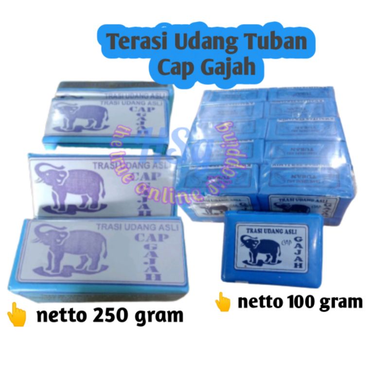 

Terasi udang Tuban cap gajah 100 gram