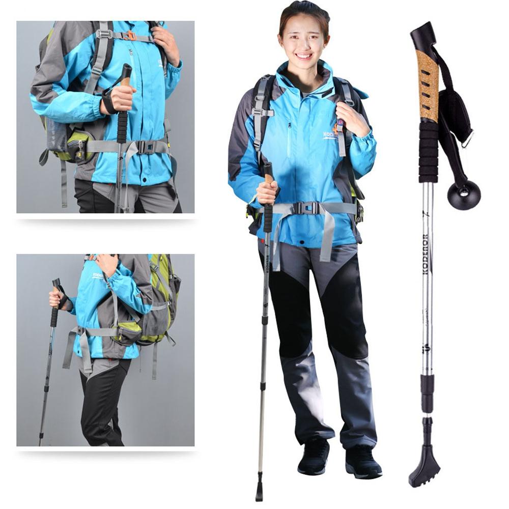 Suyo Tongkat Jalan Nordic 4 Warna Untuk Hiking / Outdoor