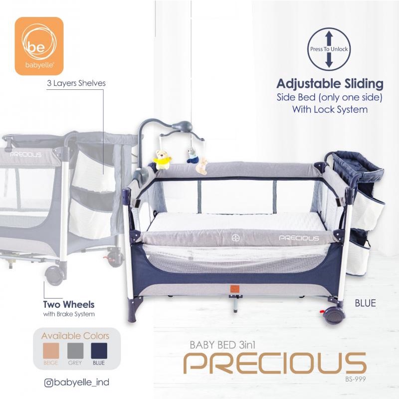 BABYELLE PRECIOUS BE 999 XLR BABY BED 3 IN 1