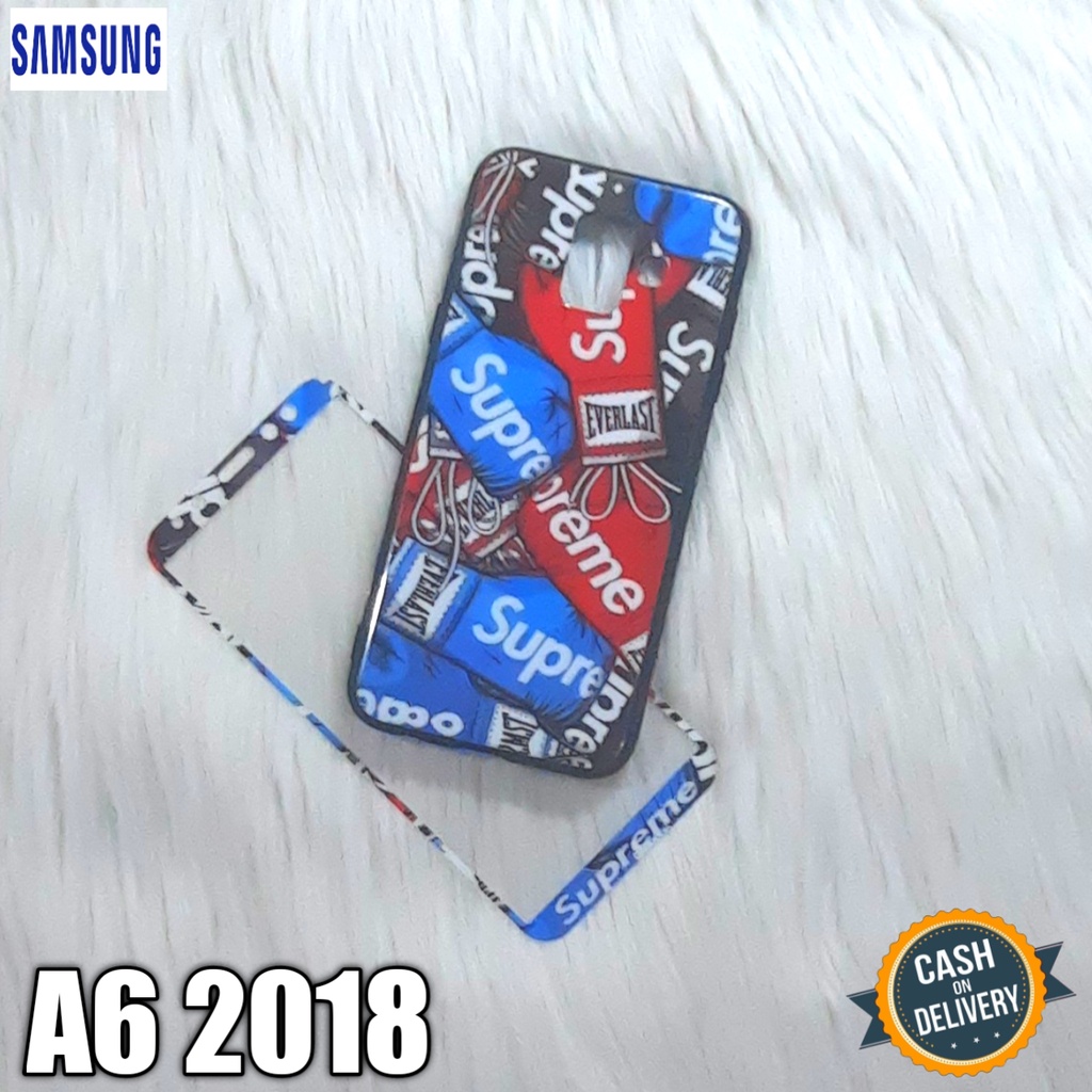 Case + Tempered Glass Samsung A6 2018/Casing Hp/Case Pelindung Hp