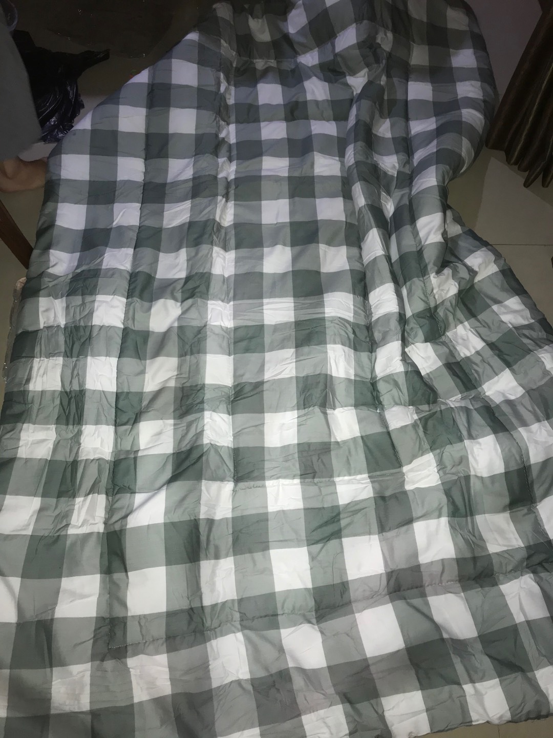 Bedcover Motif Kotak Emily Collection Katun Lokal Elbhe Uk Single| Uk 90x200 |uk 100x200 |uk 120x20