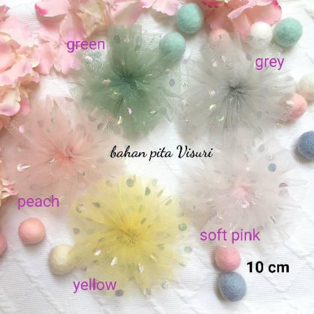 Bulatan Tulle Dotty Gliter10 cm