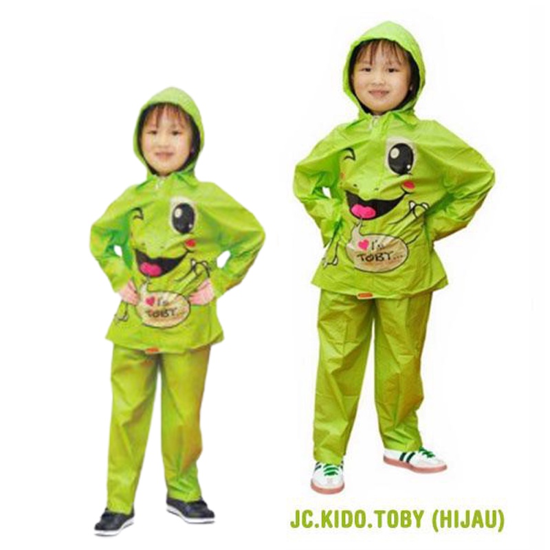 PROMO! Jas Hujan Anak KIDO Kiddo Imut Imoet Baju Indoplast Jas Hujan Setelan Jaket Celana Kecil Lucu Jas SD Anak-anak Kecil