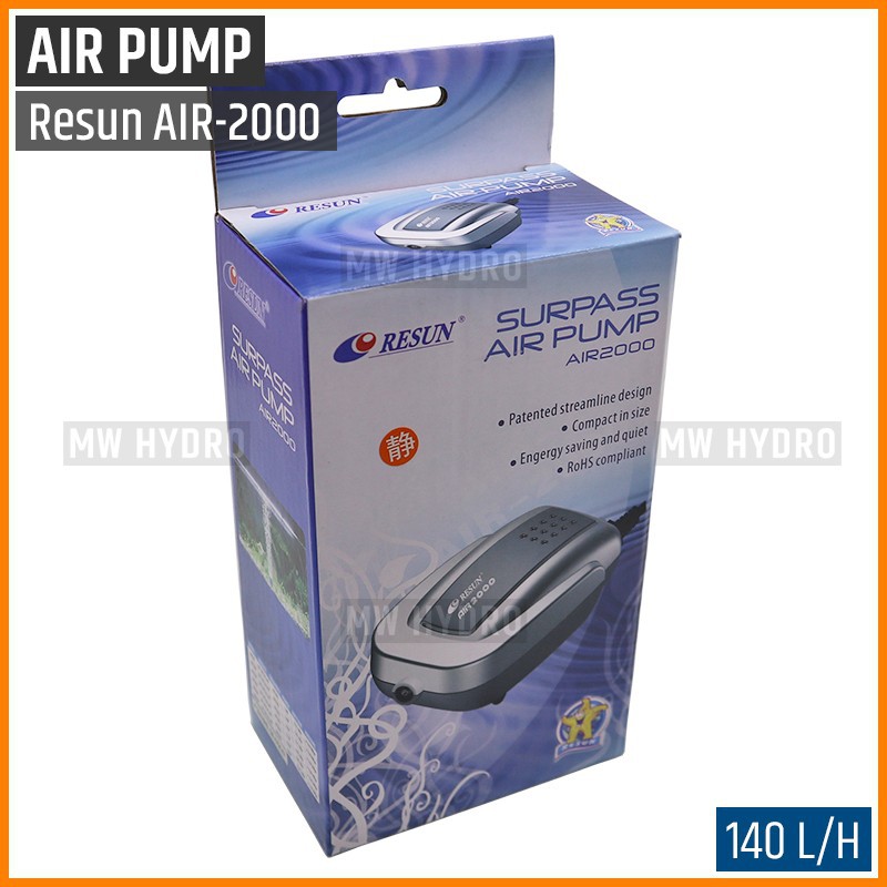 RESUN AIR-2000, Air Pump Low Noise, Aerator / Pompa Udara