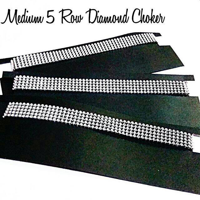 Medium 5 Row Diamond Choker Necklace | Kalung Handmade Premium Collection