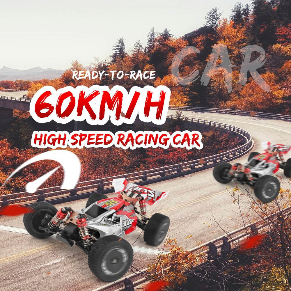 RC Car Buggy WL 144001 1/14 4WD 60km/h Metal Chassis RTR