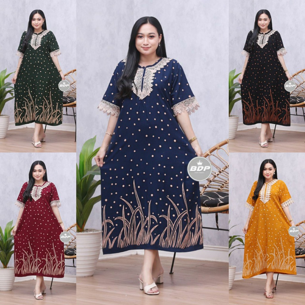 Dianputri - Daster Arab Zeema | Rayon Super Grade A | Resleting Depan Busui | Renda Milo Ori-1