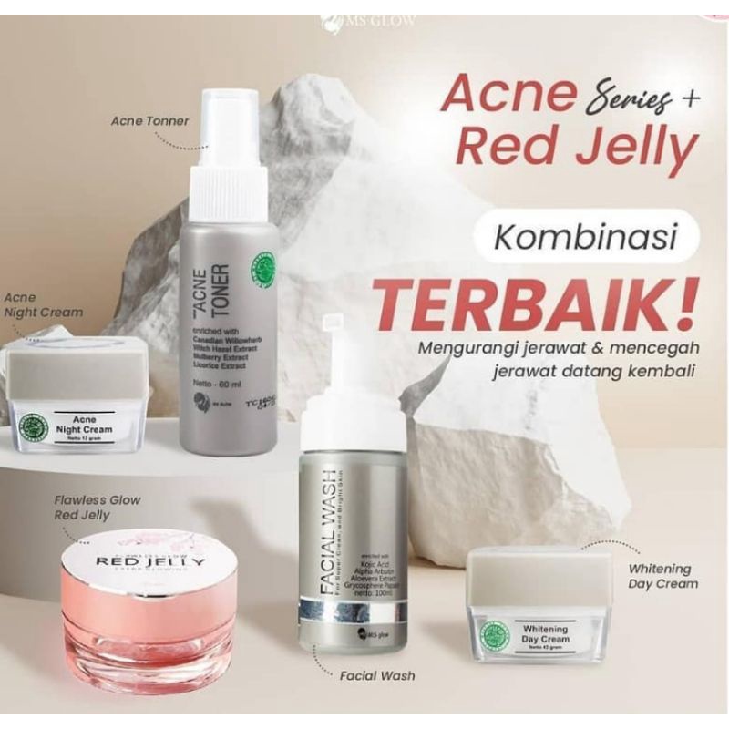 Paket Acne + Red Jelly Lactobacillus || MS GLOW