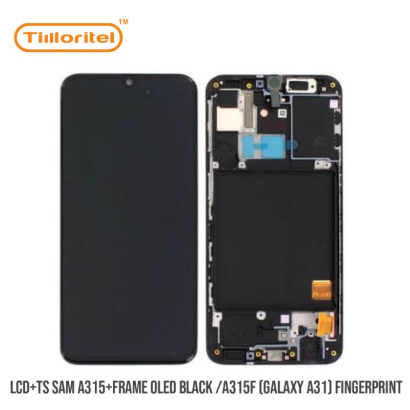 LCD+TS SAM A315+FRAME OLED BLACK/A315F (GALAXY A31) FINGERPRINT