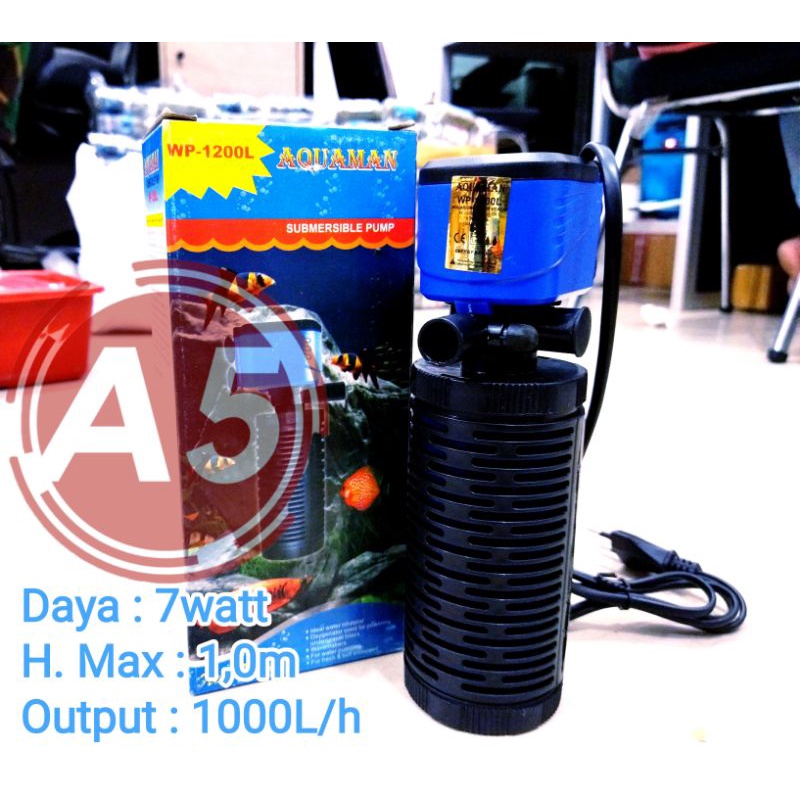 PROMO POMPA AQUARIUM INTERNAL FILTER AQUAMAN WP 1200L