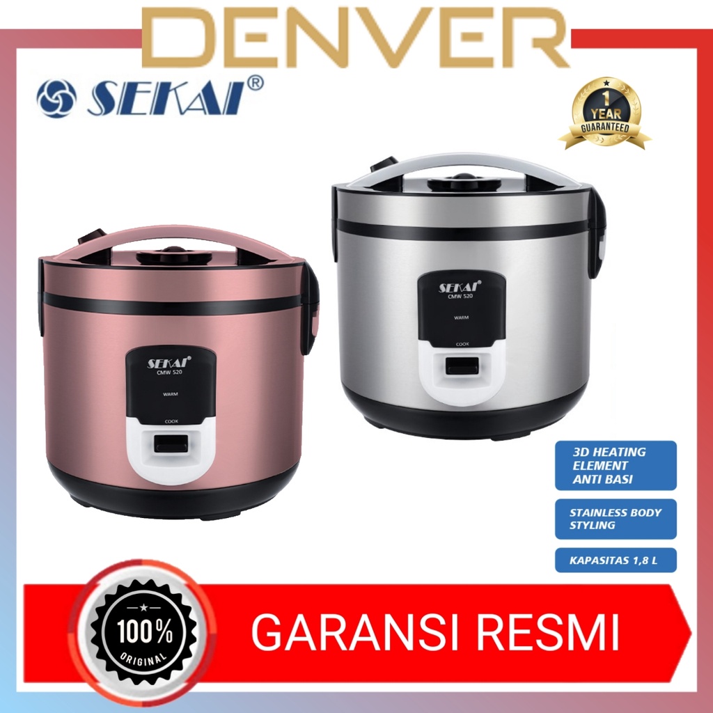 SEKAI Rice Cooker 3D Low Watt 1.8 L CMW 520/ CMW520